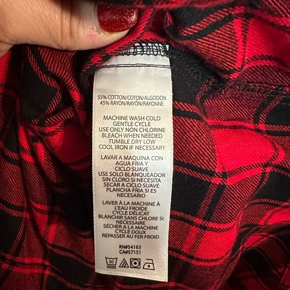 Calvin Klein Jeans Buffalo Plaid Women’s Button Downm Shirt Size 2X New with tag - Picture 9 of 13